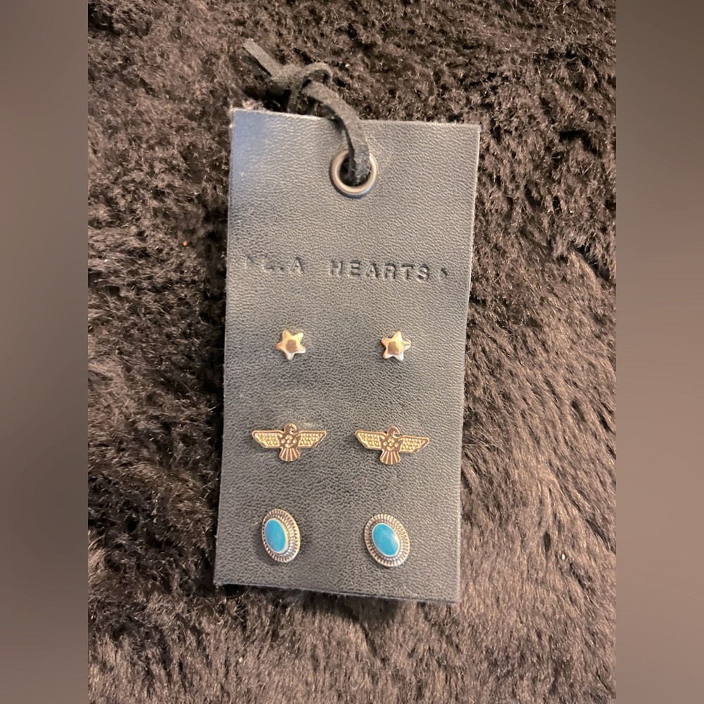 LA Hearts Earrings (Set of 3) - NEW W/ TAG